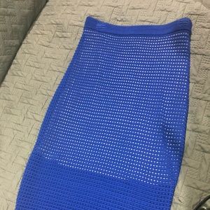 Bebe Openwork Ottoman Midi Skirt